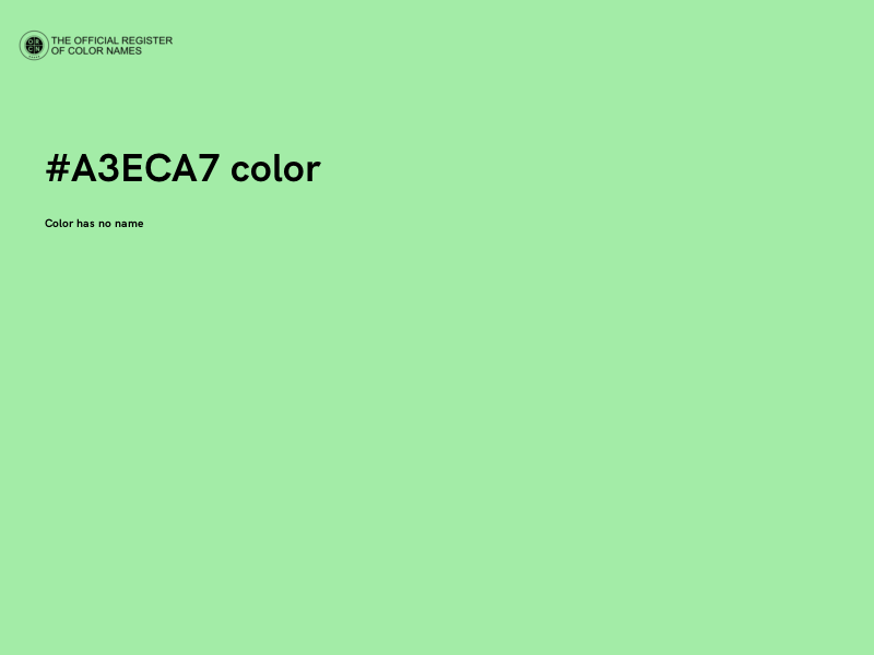 #A3ECA7 color image