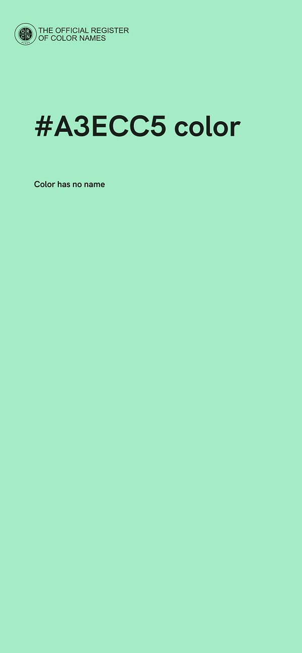 #A3ECC5 color image