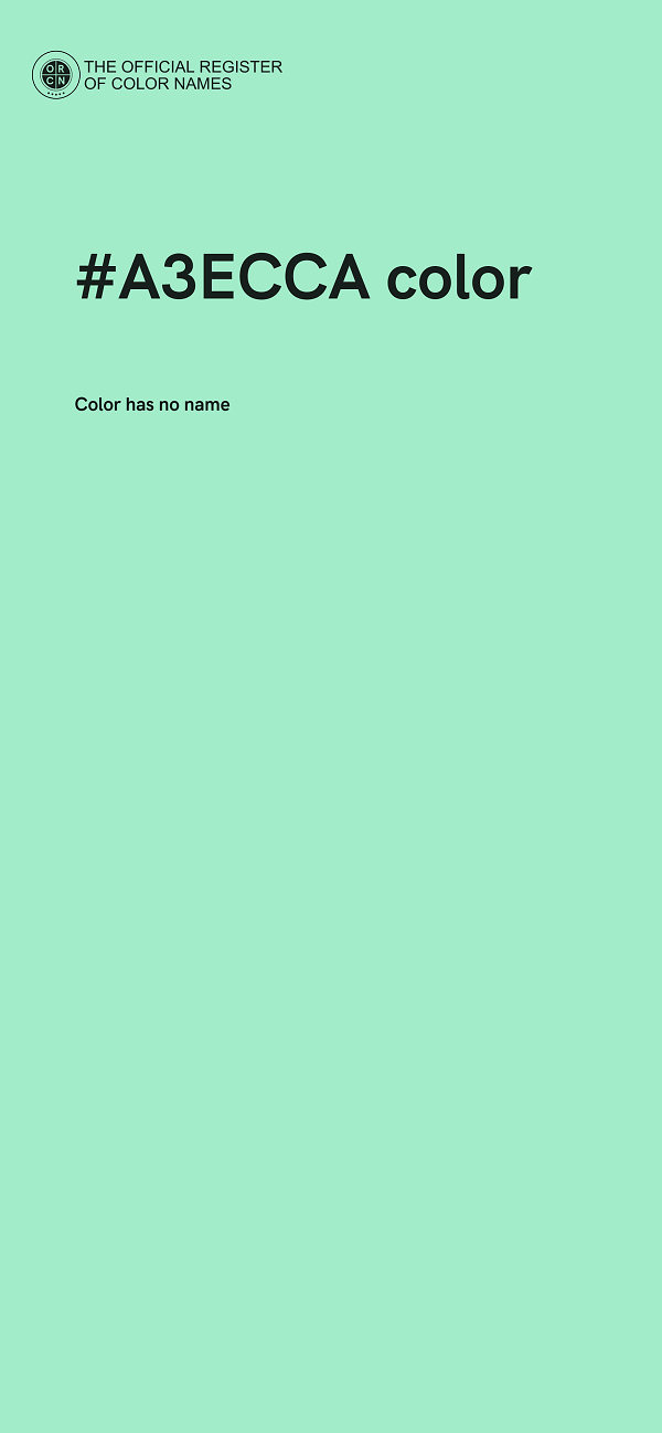 #A3ECCA color image