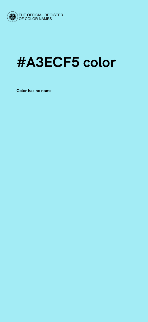 #A3ECF5 color image