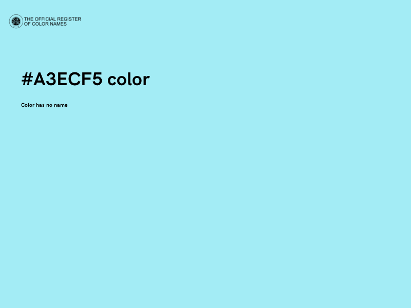 #A3ECF5 color image