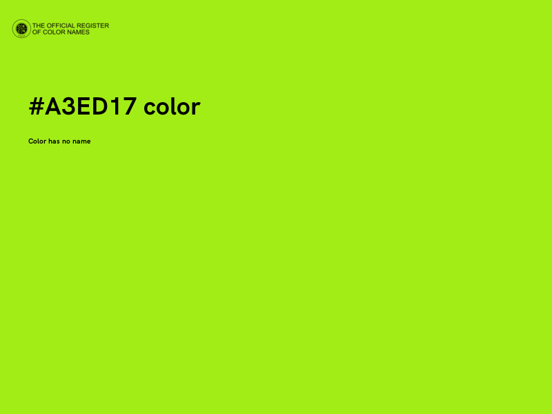 #A3ED17 color image