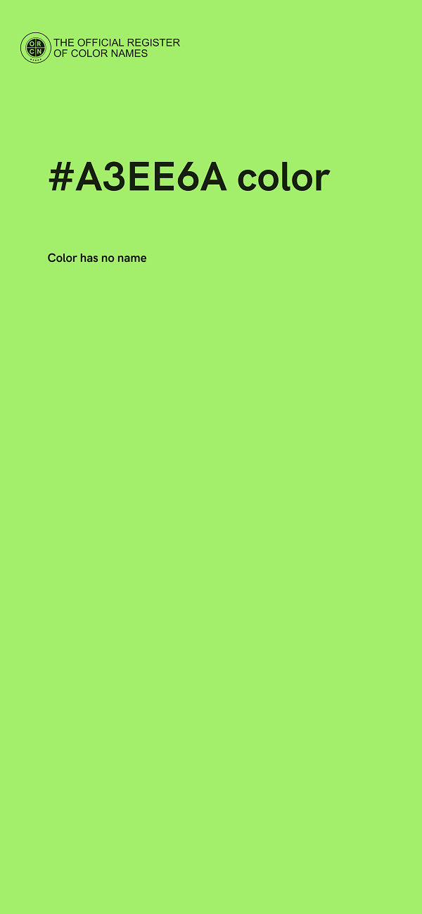 #A3EE6A color image