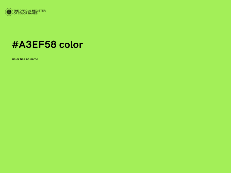 #A3EF58 color image
