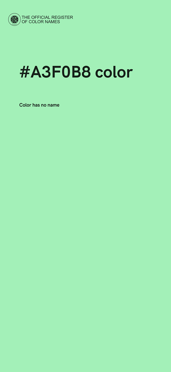 #A3F0B8 color image