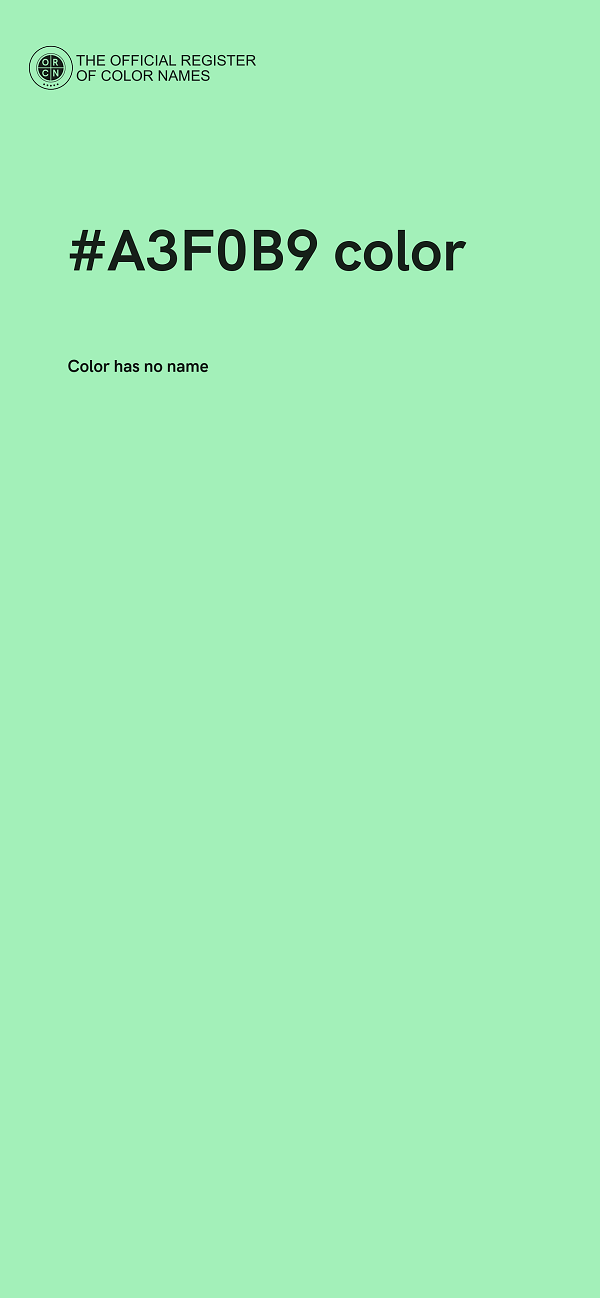 #A3F0B9 color image