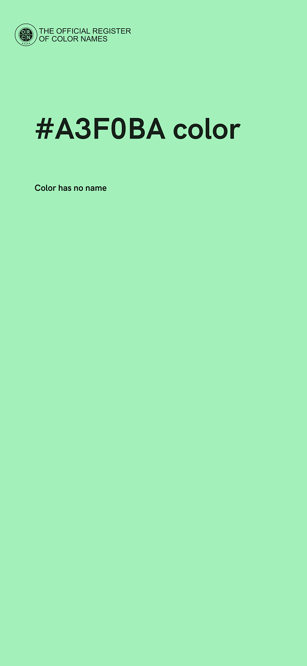 #A3F0BA color image