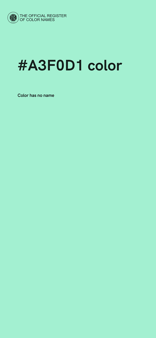 #A3F0D1 color image