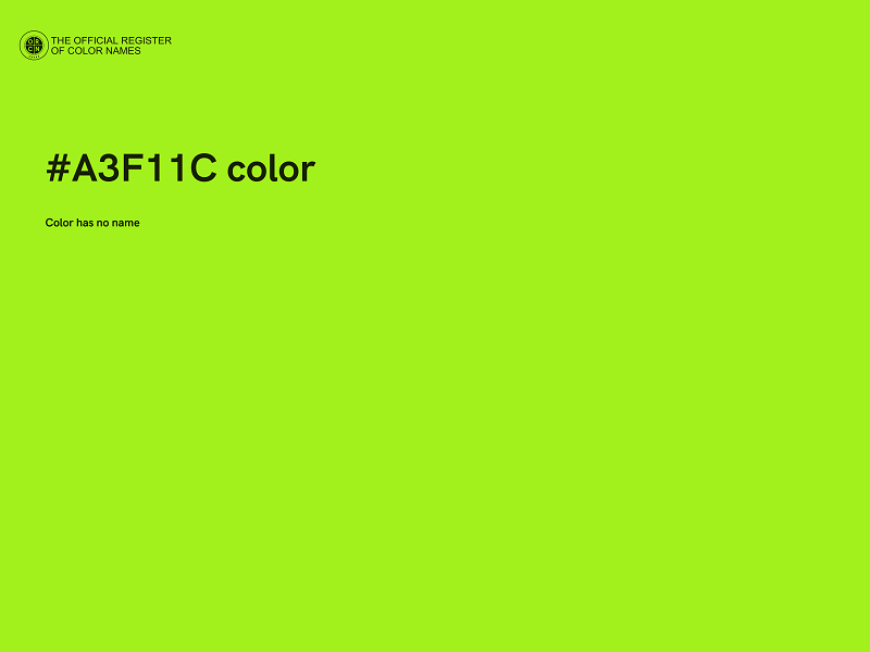 #A3F11C color image