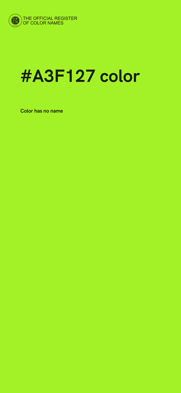 #A3F127 color image