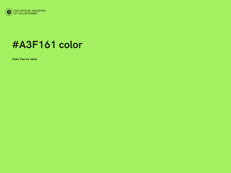 #A3F161 color image