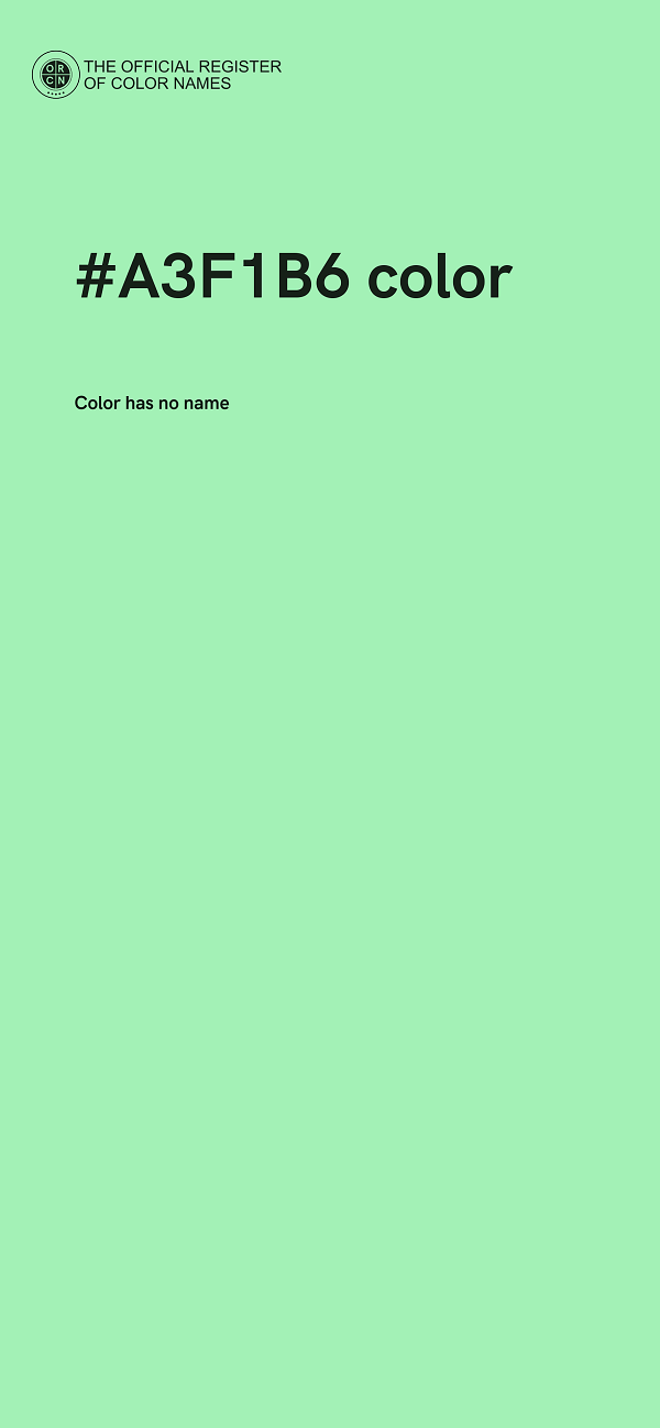 #A3F1B6 color image