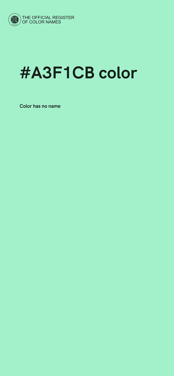 #A3F1CB color image