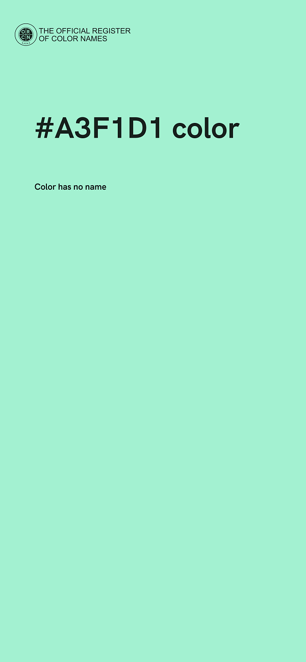 #A3F1D1 color image