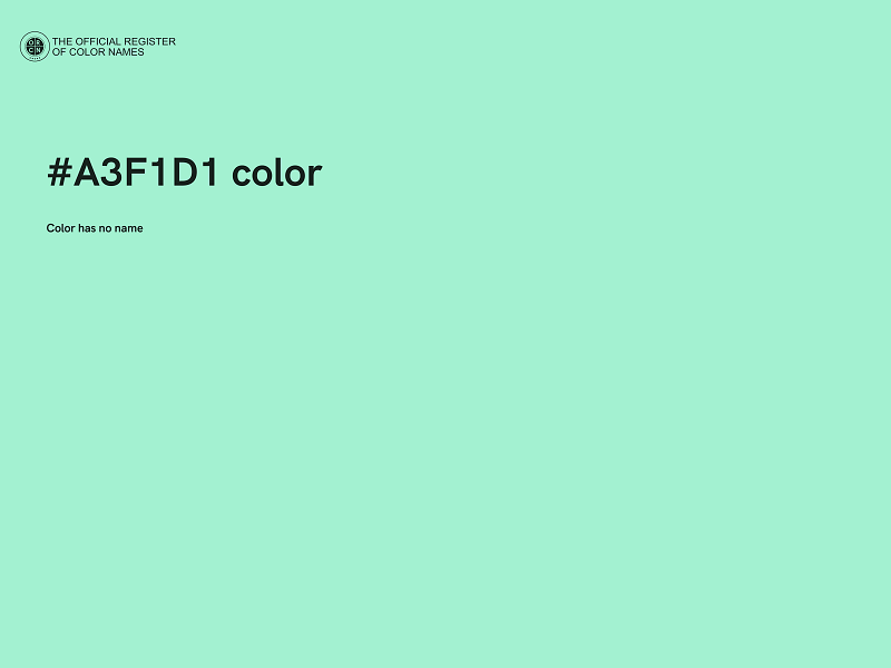 #A3F1D1 color image