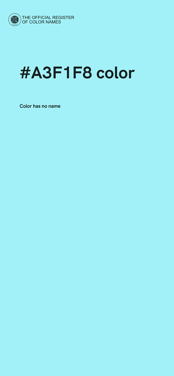 #A3F1F8 color image