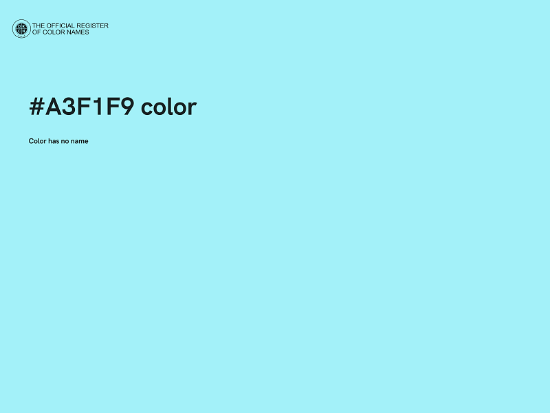 #A3F1F9 color image