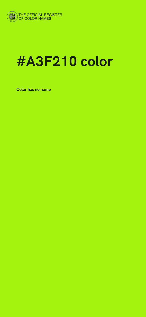 #A3F210 color image