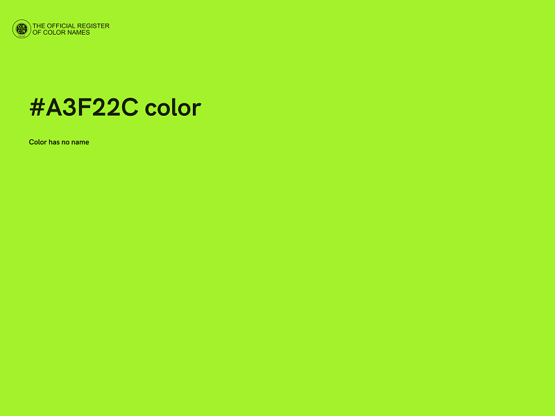 #A3F22C color image