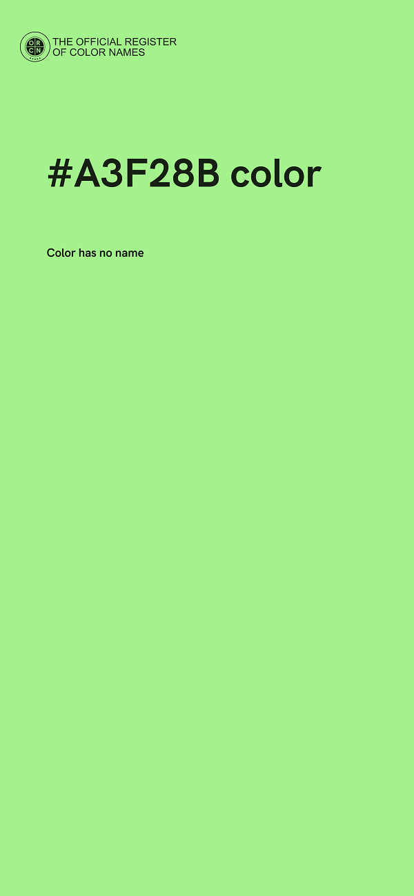 #A3F28B color image