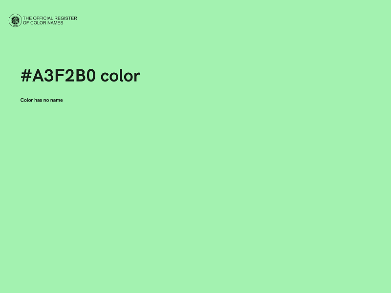 #A3F2B0 color image