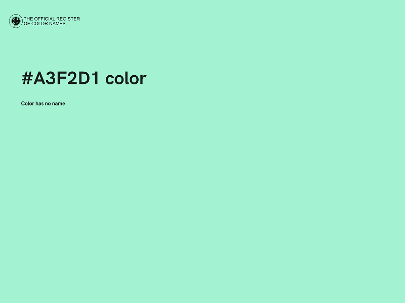 #A3F2D1 color image