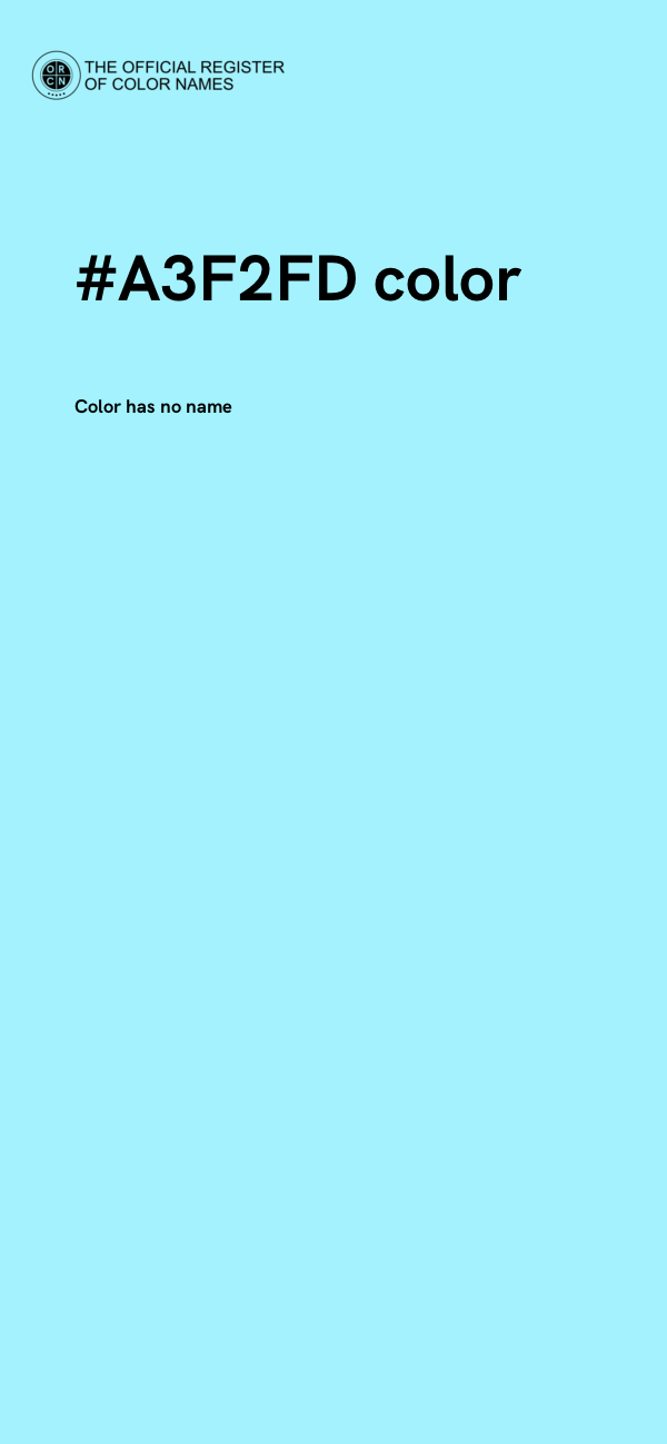 #A3F2FD color image