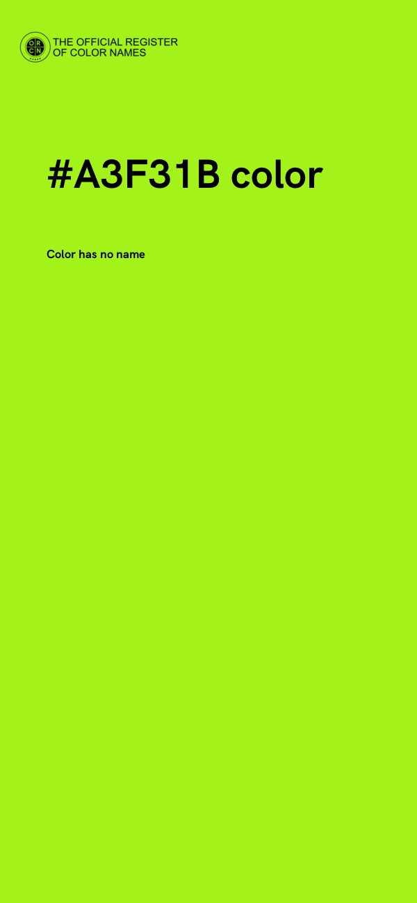 #A3F31B color image