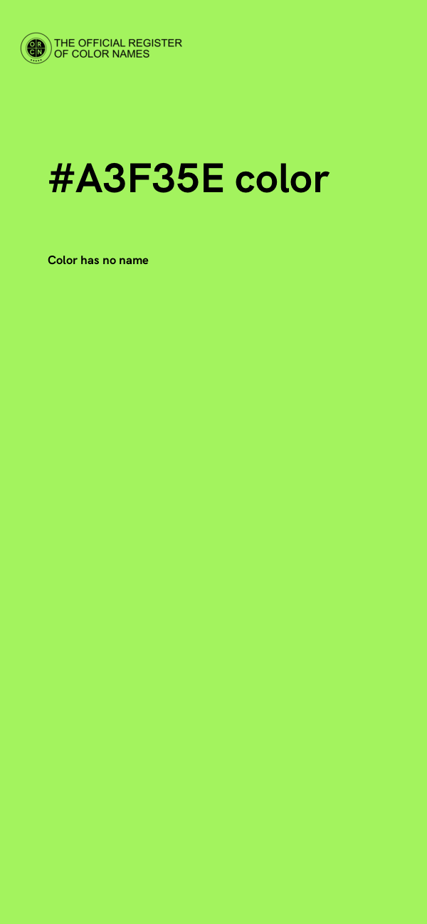 #A3F35E color image