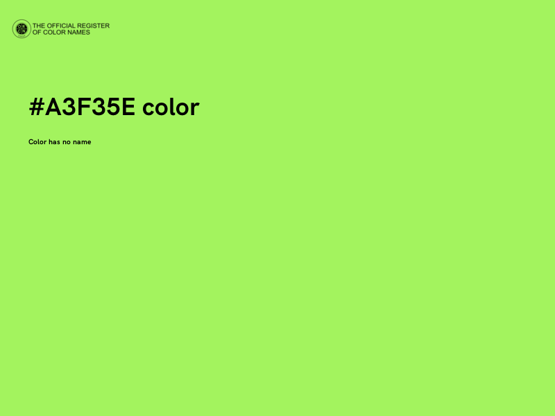 #A3F35E color image
