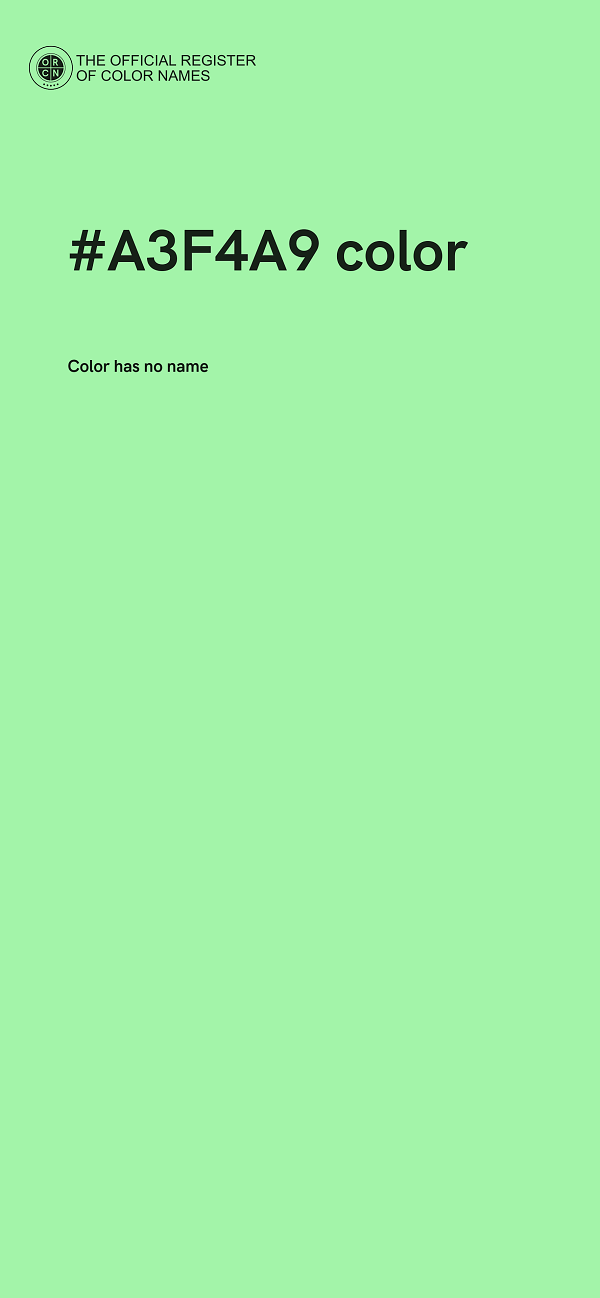 #A3F4A9 color image