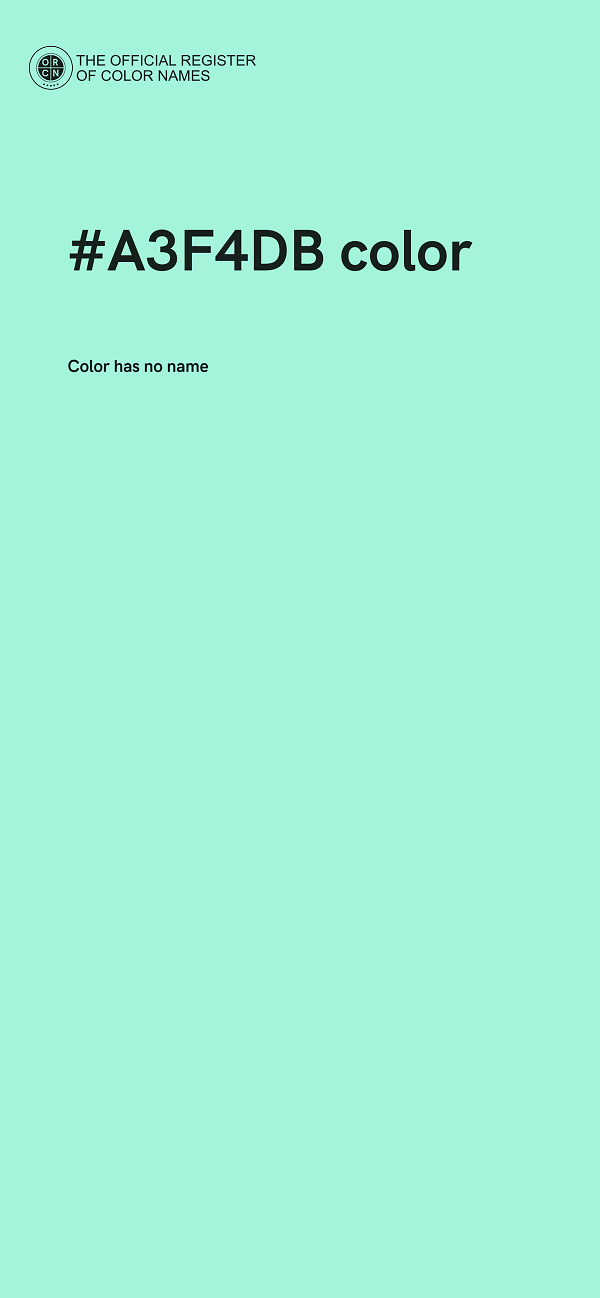 #A3F4DB color image