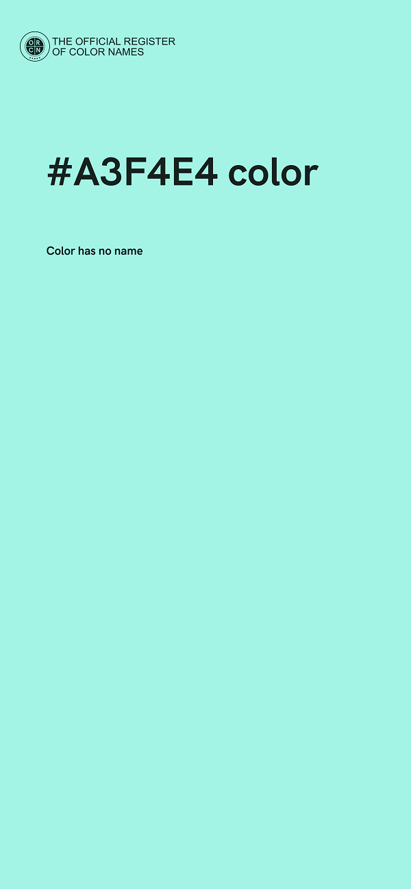 #A3F4E4 color image