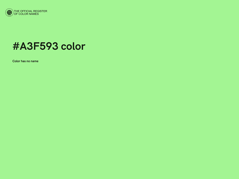 #A3F593 color image