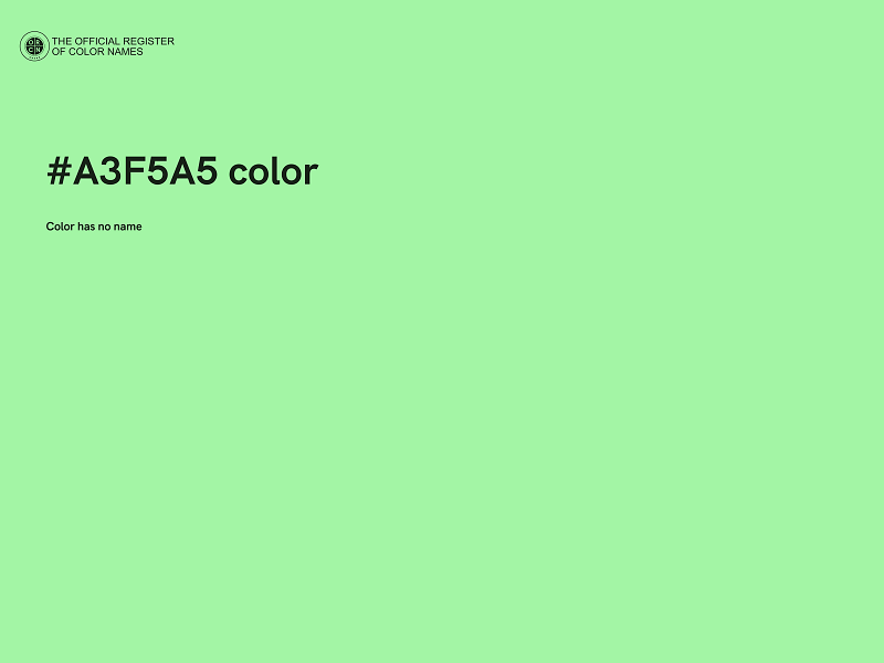 #A3F5A5 color image