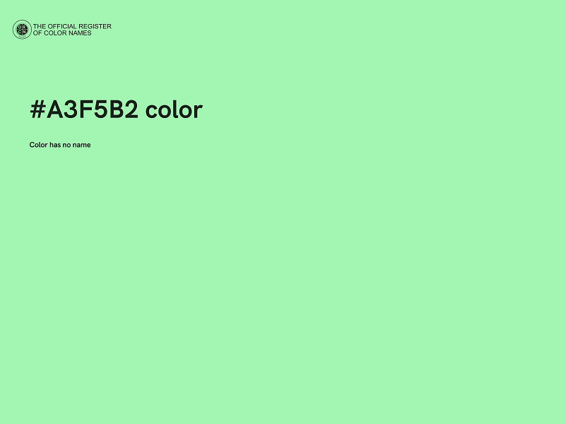 #A3F5B2 color image