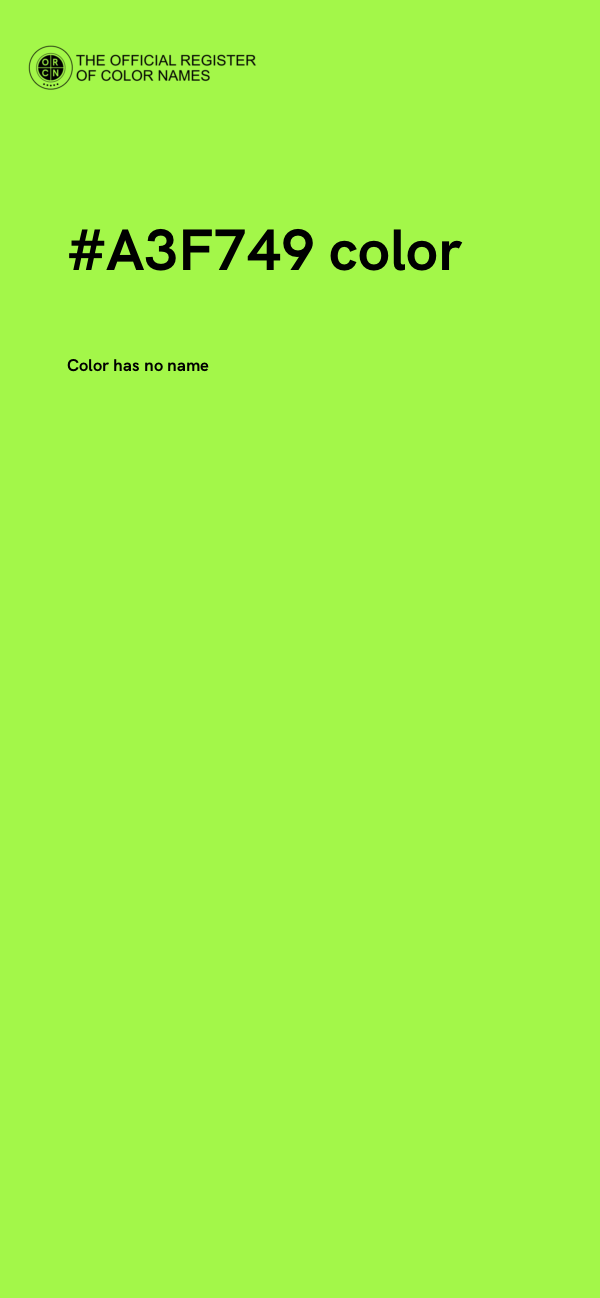 #A3F749 color image