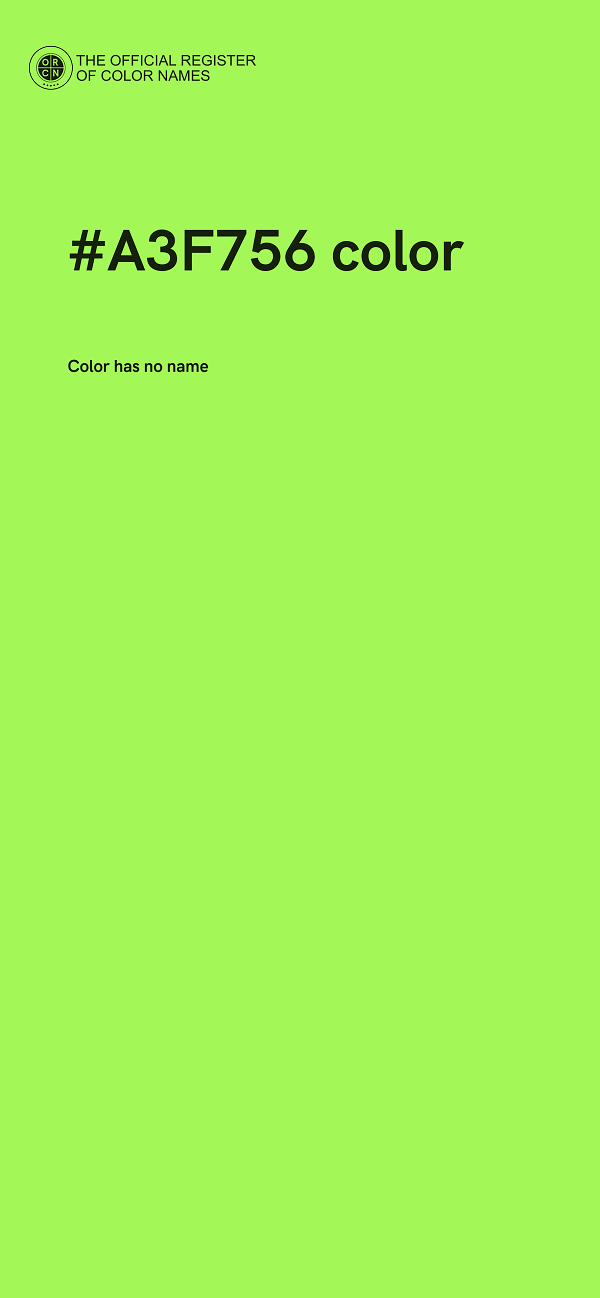 #A3F756 color image