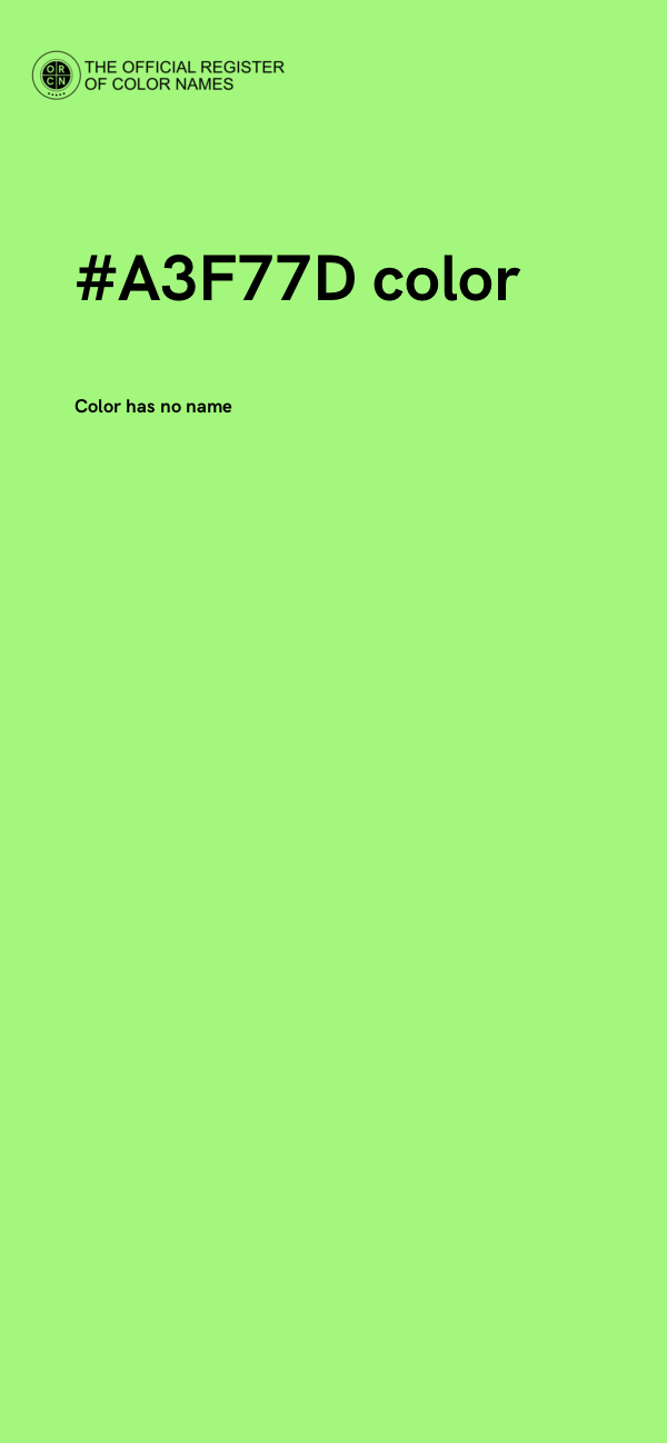 #A3F77D color image