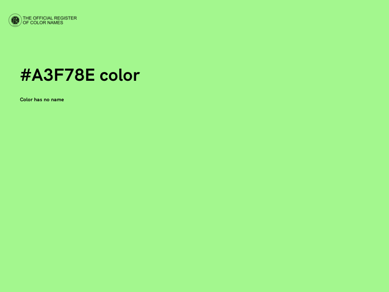 #A3F78E color image