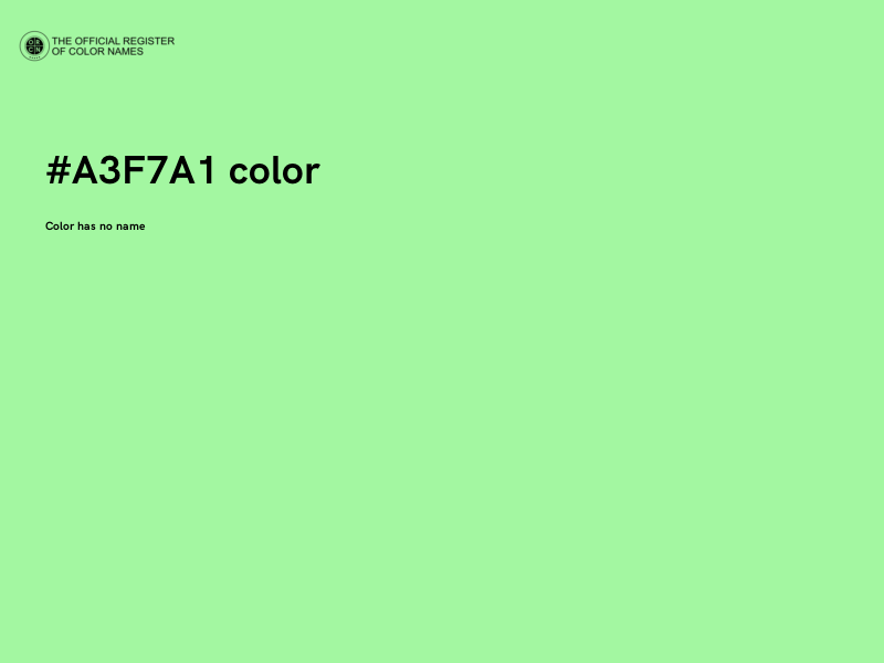 #A3F7A1 color image