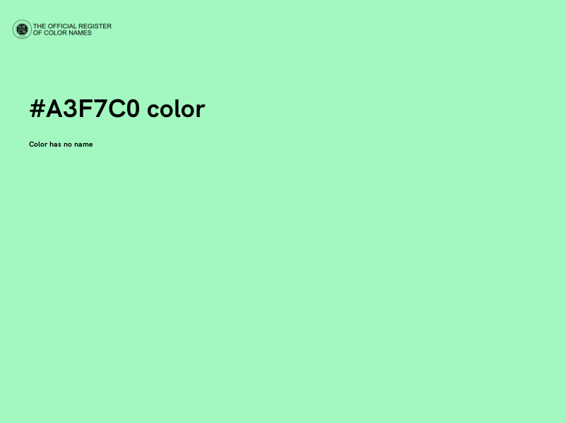 #A3F7C0 color image