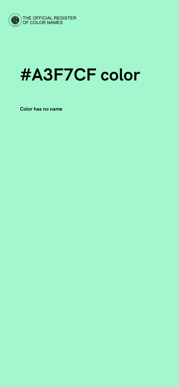 #A3F7CF color image