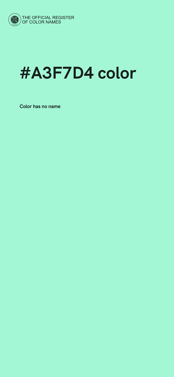 #A3F7D4 color image