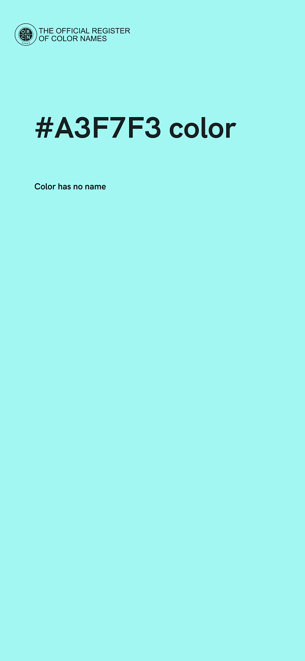 #A3F7F3 color image