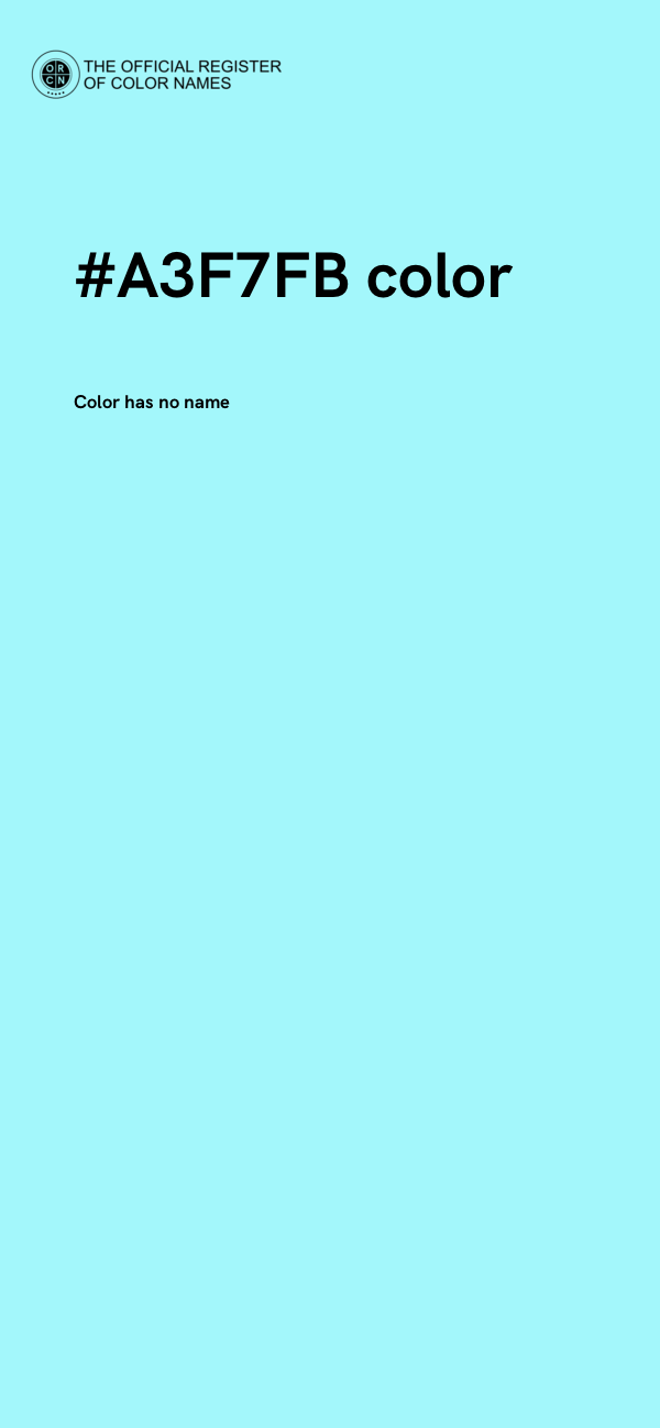 #A3F7FB color image