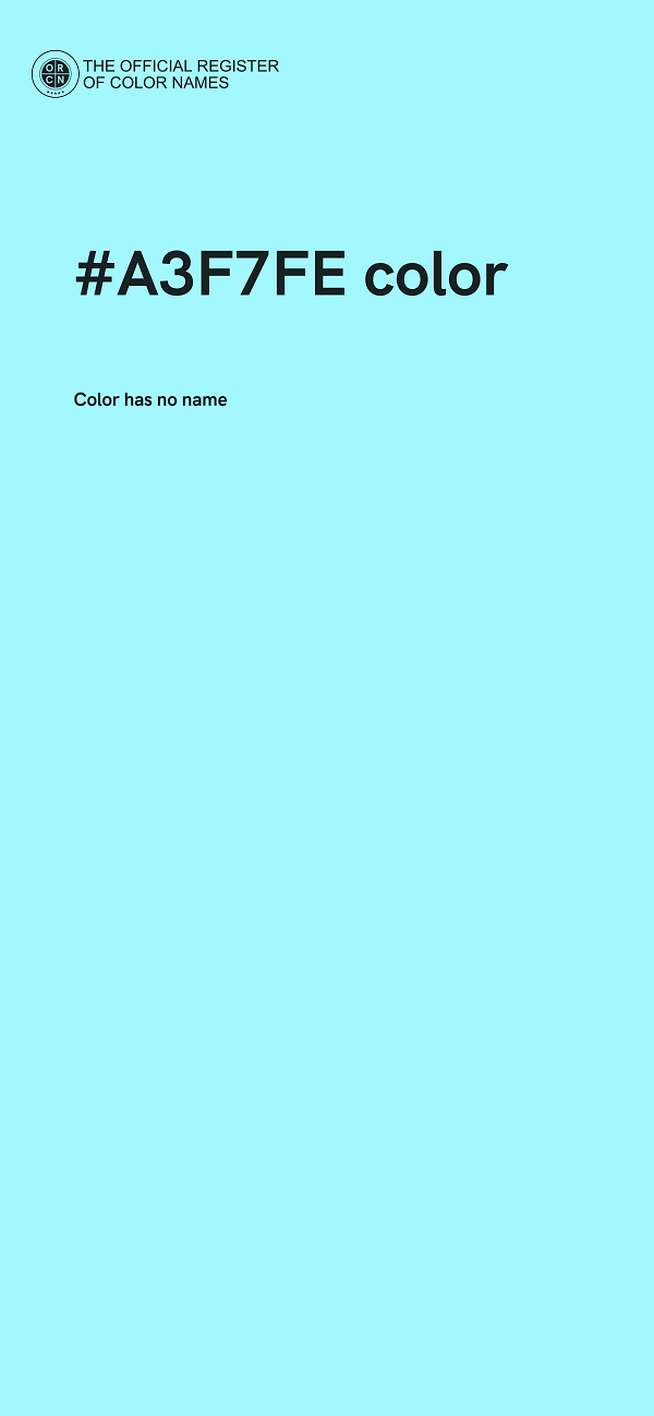 #A3F7FE color image