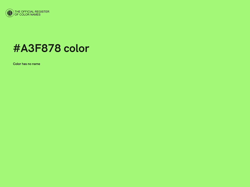 #A3F878 color image