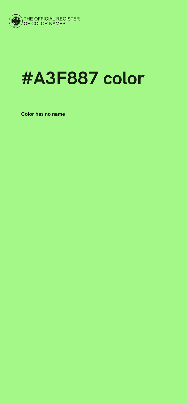 #A3F887 color image
