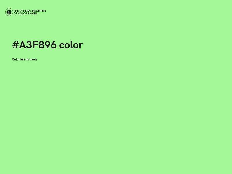 #A3F896 color image